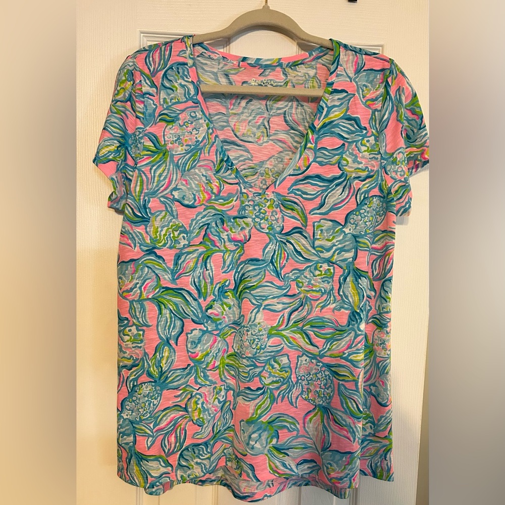 Lilly Pulitzer Meredith “Off the Scales” print sz L NWOT